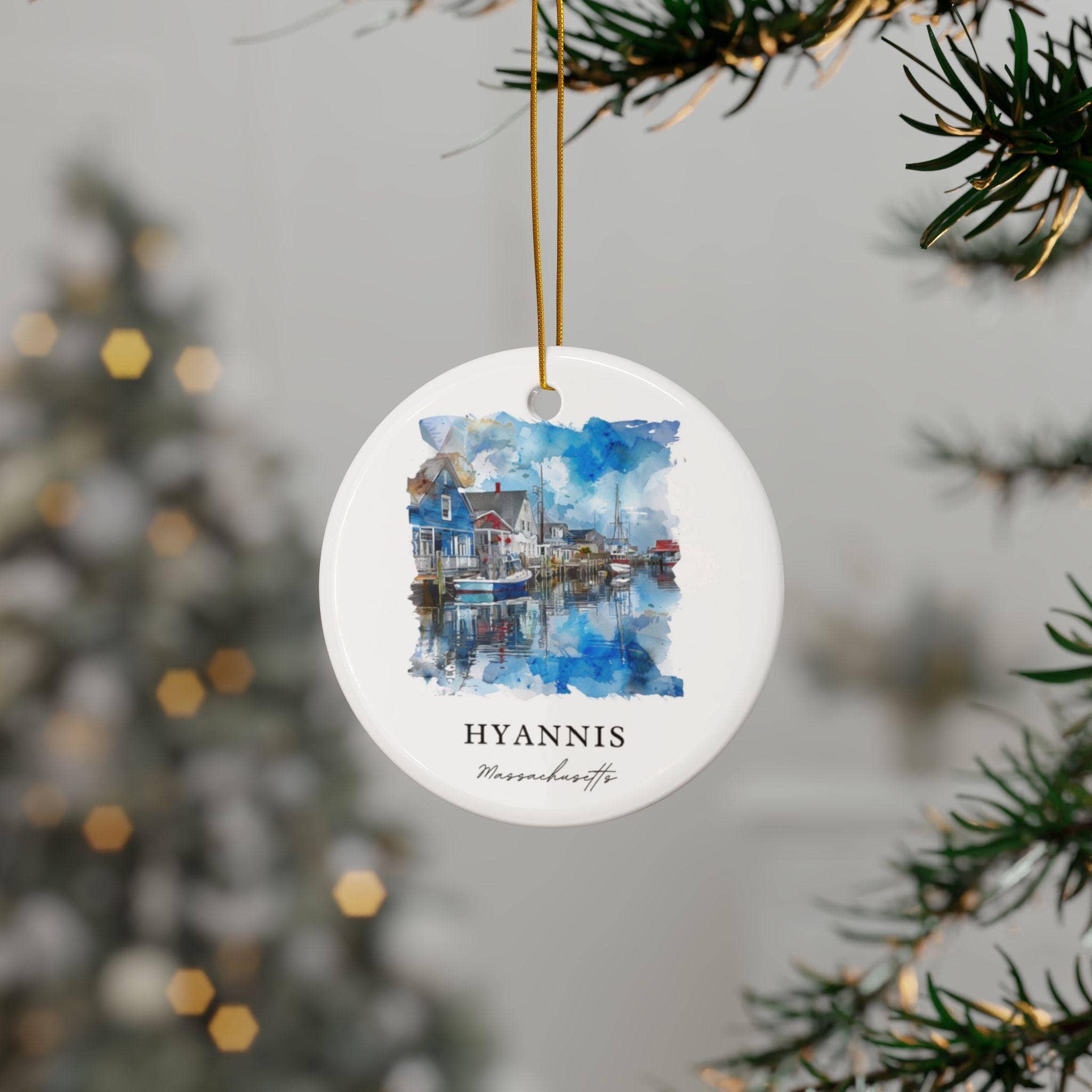 Premium Travel Art - Wholesale Ornament - Hyannis Ornament | Authentic Cape Cod | Ceramic1