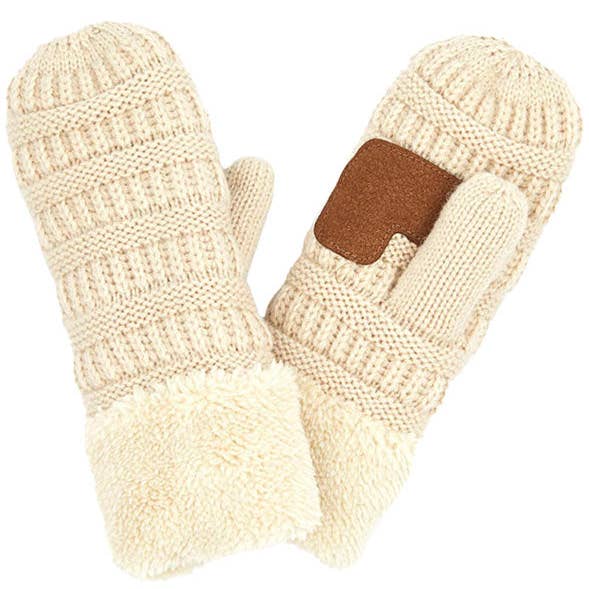 C.C Solid Color Knitted Mitten Gloves for wholesale by Madeline Love