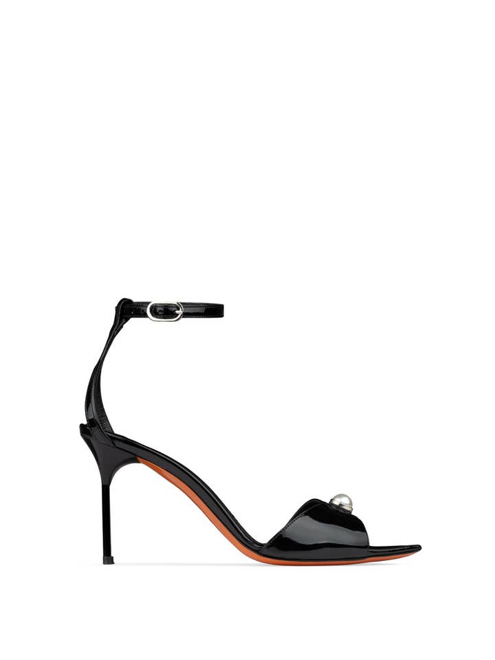 Sandálias Emma pretas com salto de 85 mm por atacado de Jerelyn Creado