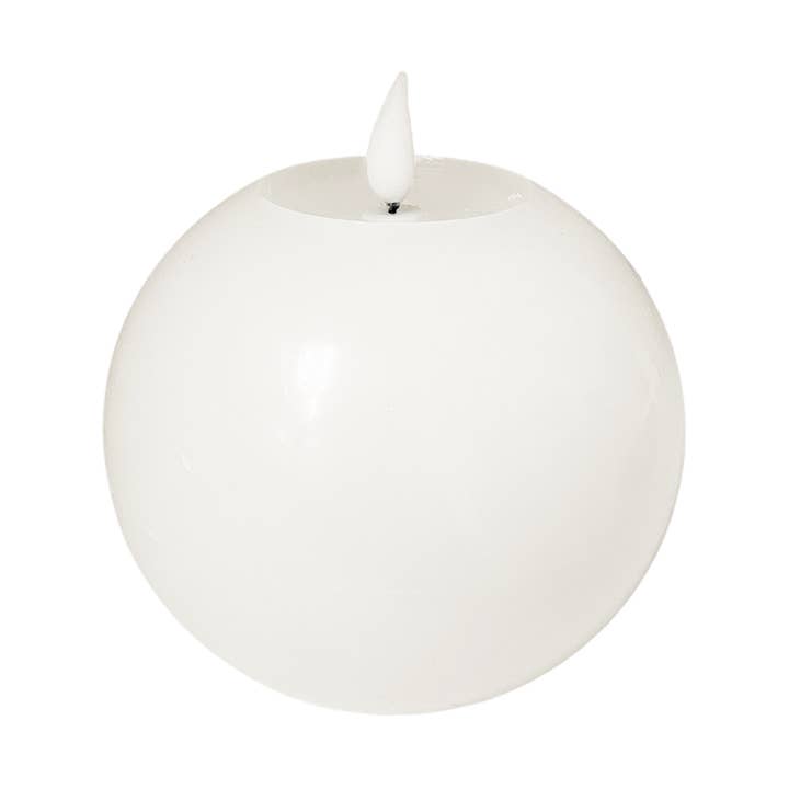Large White Round LED Candle for wholesale by WT Collection