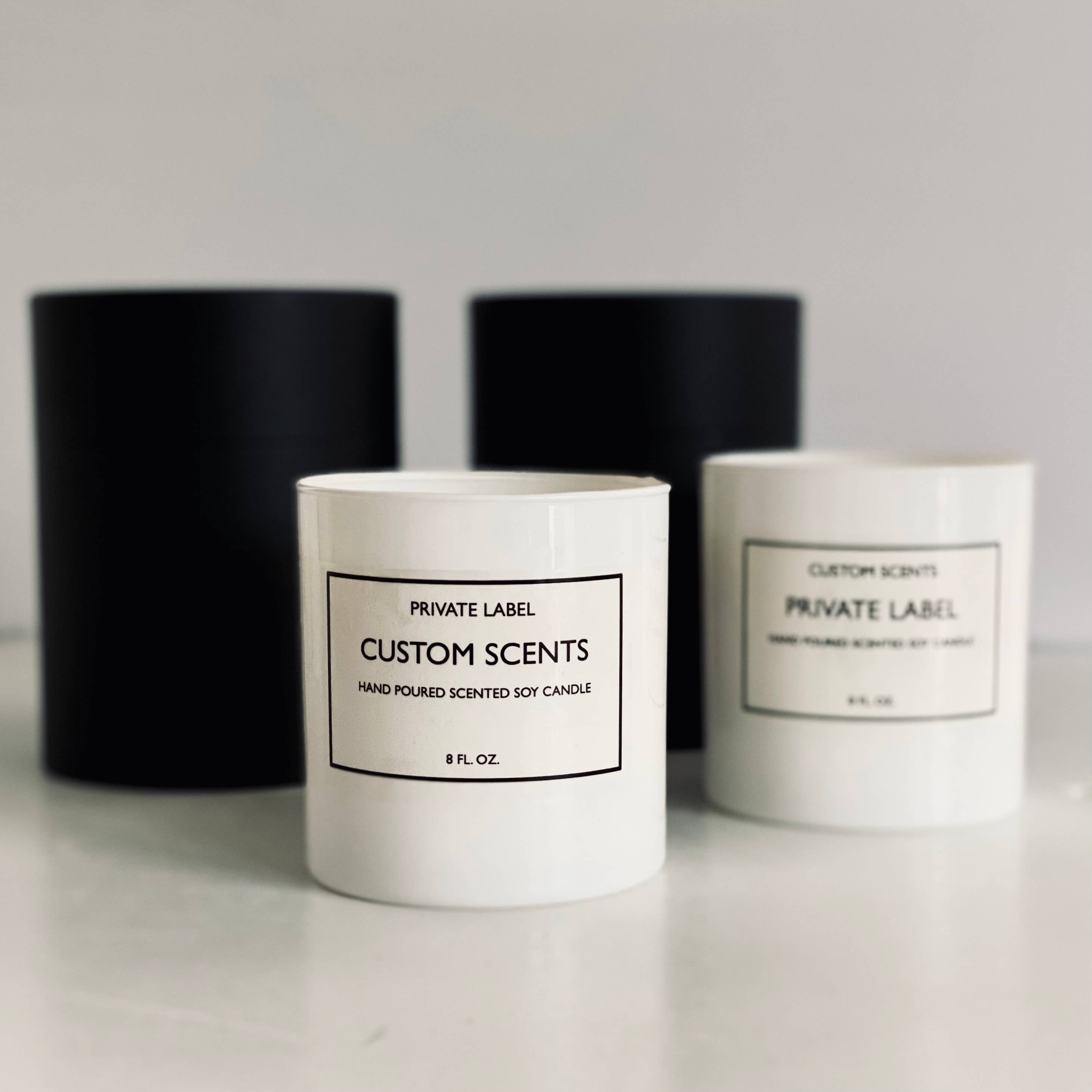 Atelier 880 - Vente Bougie en bocal - Bougies de marque privée | Verre blanc | Coffret cadeau | Parfum personnalisé1