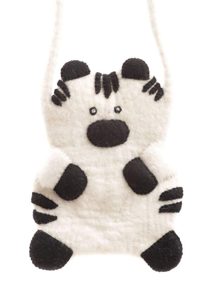 Zebra-Inspired Crossbody Bag for wholesale by Earth Divas