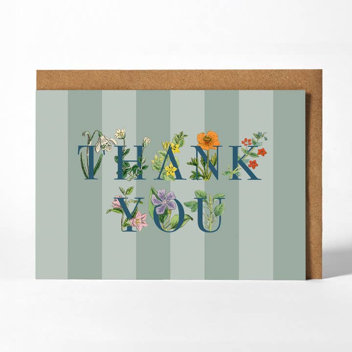 Greetings Card - Thank You Wildflowers for wholesale by Roomytown Inc