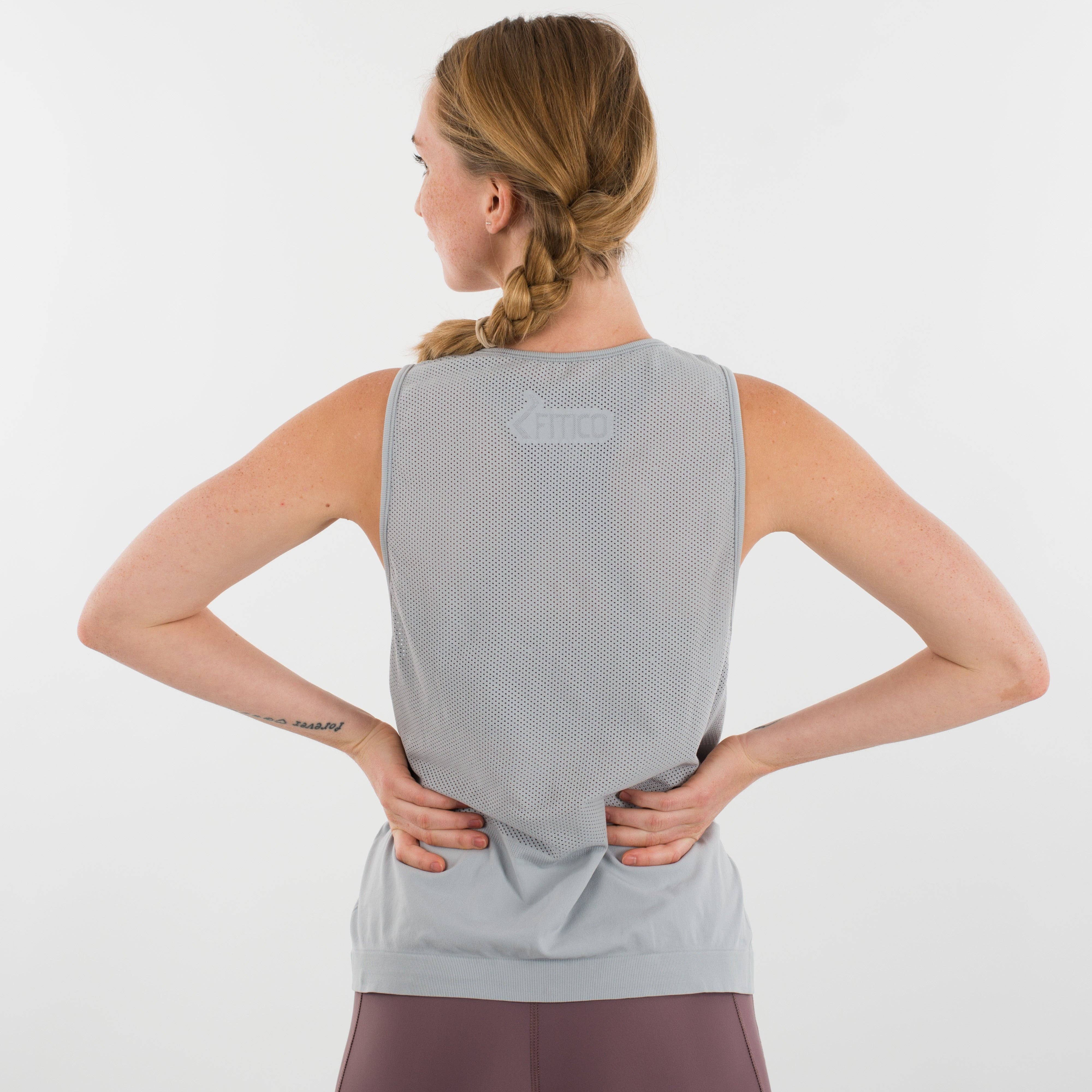 gris Débardeur sans coutures Blush Collection gris clair en vente sur Faire1