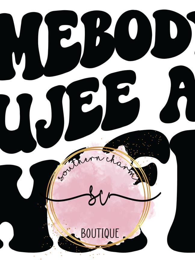 Somebody's Boujee Ass Wife mit Siebdruck im Taschenformat für den Großhandel von Southern Charm Boutique