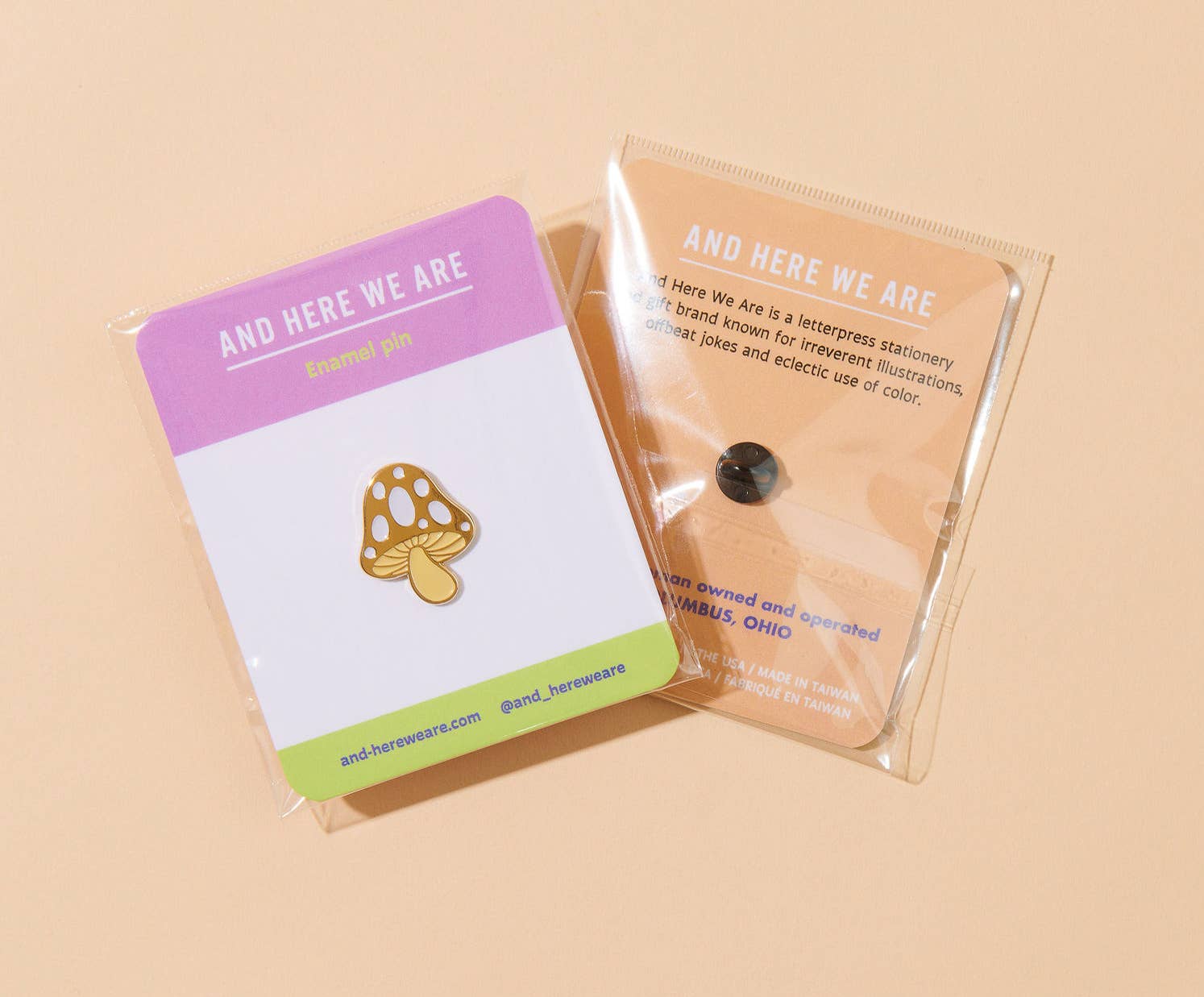 And Here We Are - Wholesale Lapel Pin/Button - Mushroom Nature Enamel Lapel Pin - fungi gift, shroom lover - Stocking stuffer, Holiday, Gift Guide2