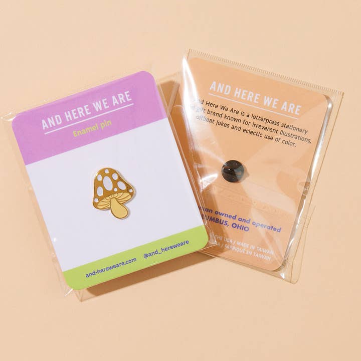 And Here We Are - Wholesale Lapel Pin/Button - Mushroom Nature Enamel Lapel Pin - fungi gift, shroom lover - Stocking stuffer, Holiday, Gift Guide2