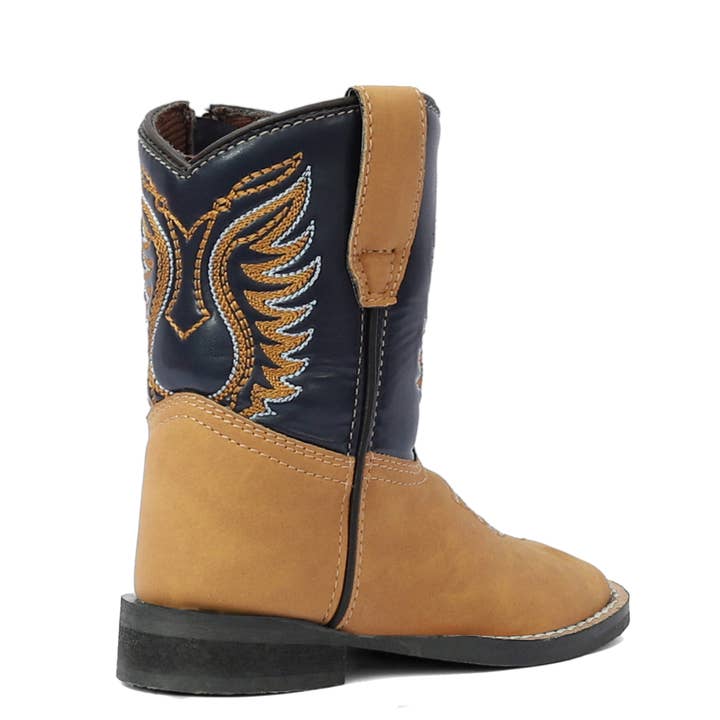 Tan TuffRider Youth Lassen Rounded Toe Western Boot for wholesale on Faire