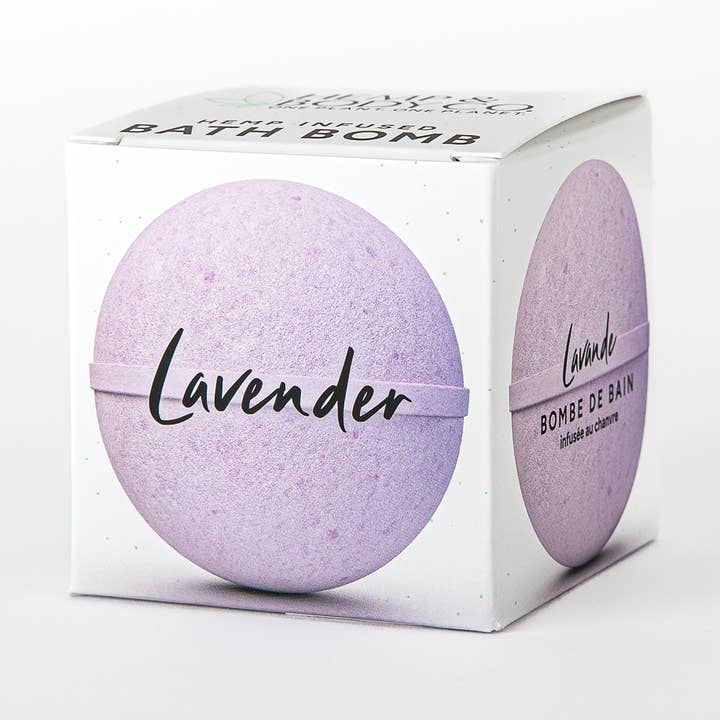 Hampa-infunderad badbomb - lavendel för wholesale av Hemp & Body Co