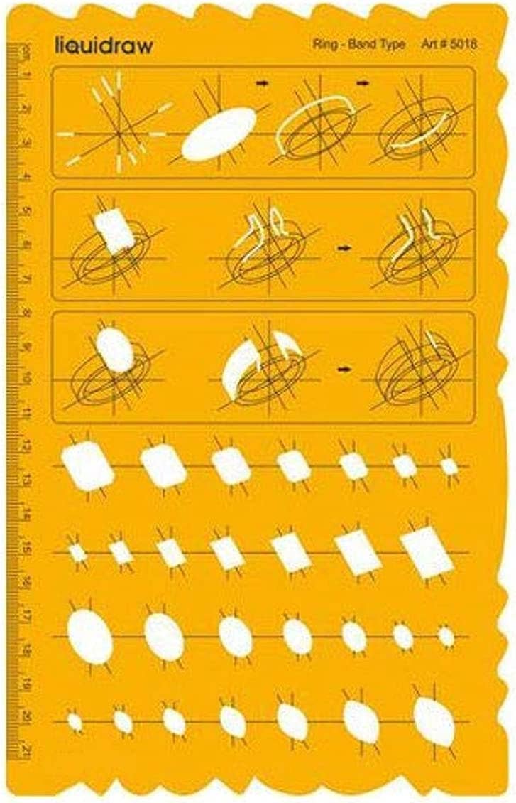 Liquidraw - Wholesale Doe-het-zelf-knutselset - Liquidraw Sieradenontwerp Sjablonen Stencil, Sieraden Maken Sjabloon Stencils - Ontwerp Instellingen & Steen Vormen0