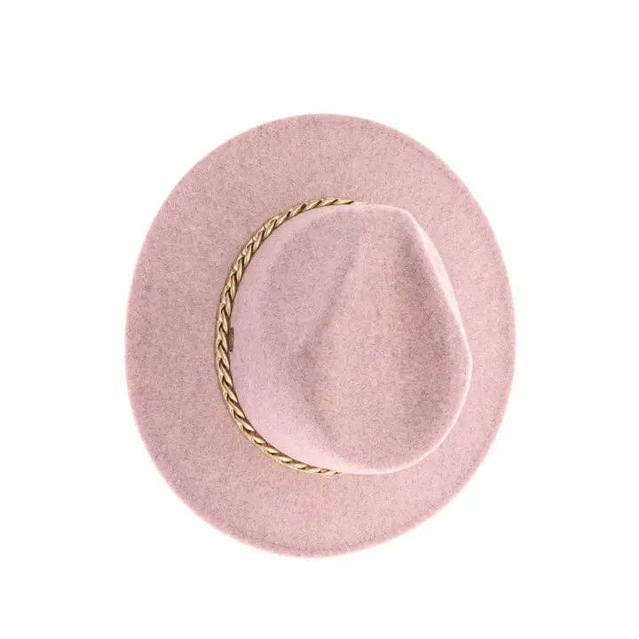 C.C Beanie - Vendita all'ingrosso Fedora - Donna - CAPPELLO PANAMA C.C IN TESSUTO VEGANO CON FINITURA A CATENA WF1