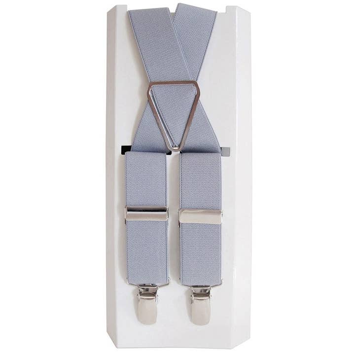 Josvil – Großhandel Hosenträger – Herren – Herren Hosenträger aus grauem 30 mm elastischem Material