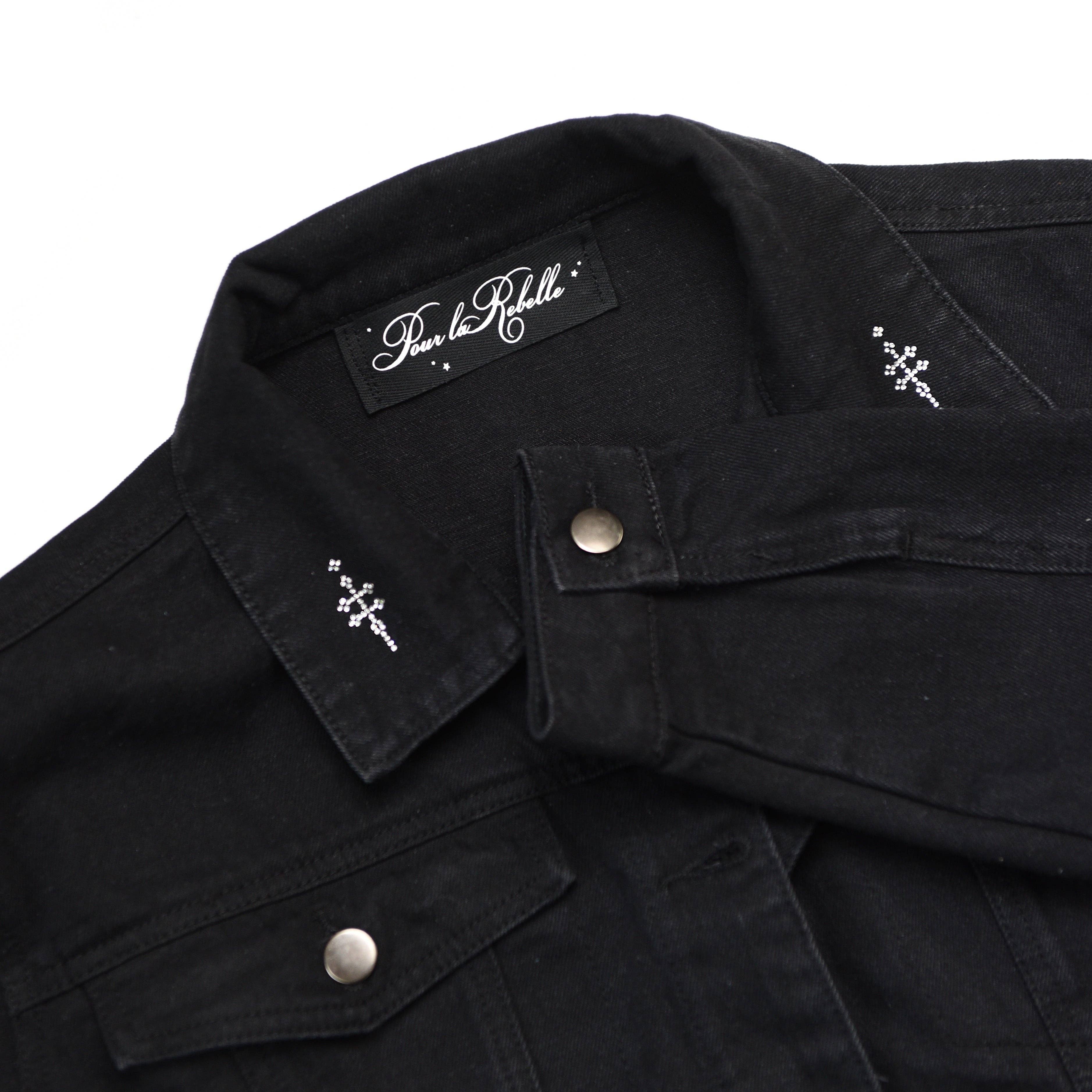 Pour la Rebelle - Wholesale Denim Jacket - Women's - Sinner Crop denim jacket4