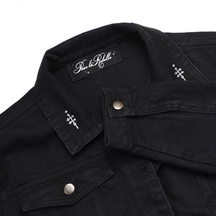 Pour la Rebelle - Wholesale Denim Jacket - Women's - Sinner Crop denim jacket4