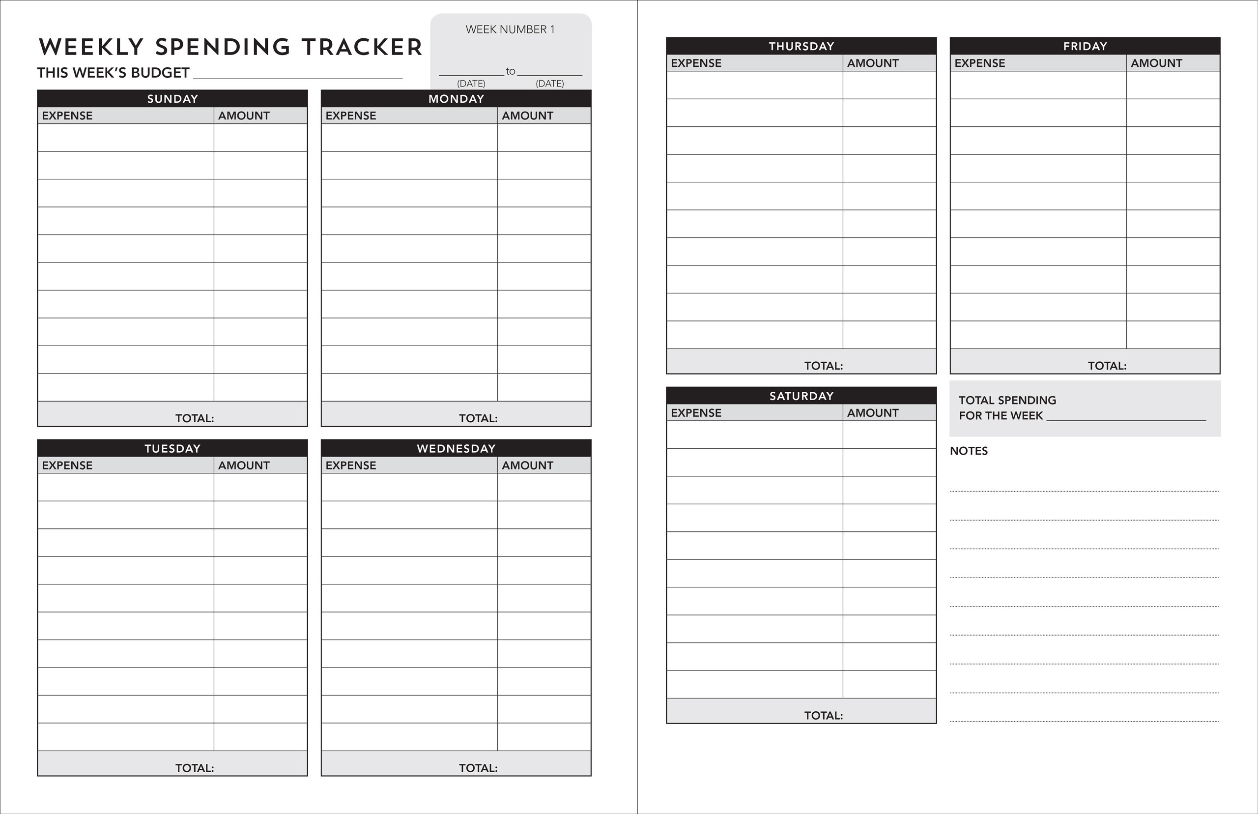 Peter Pauper Press - Wholesale Planner - Weekly Budget Planner3