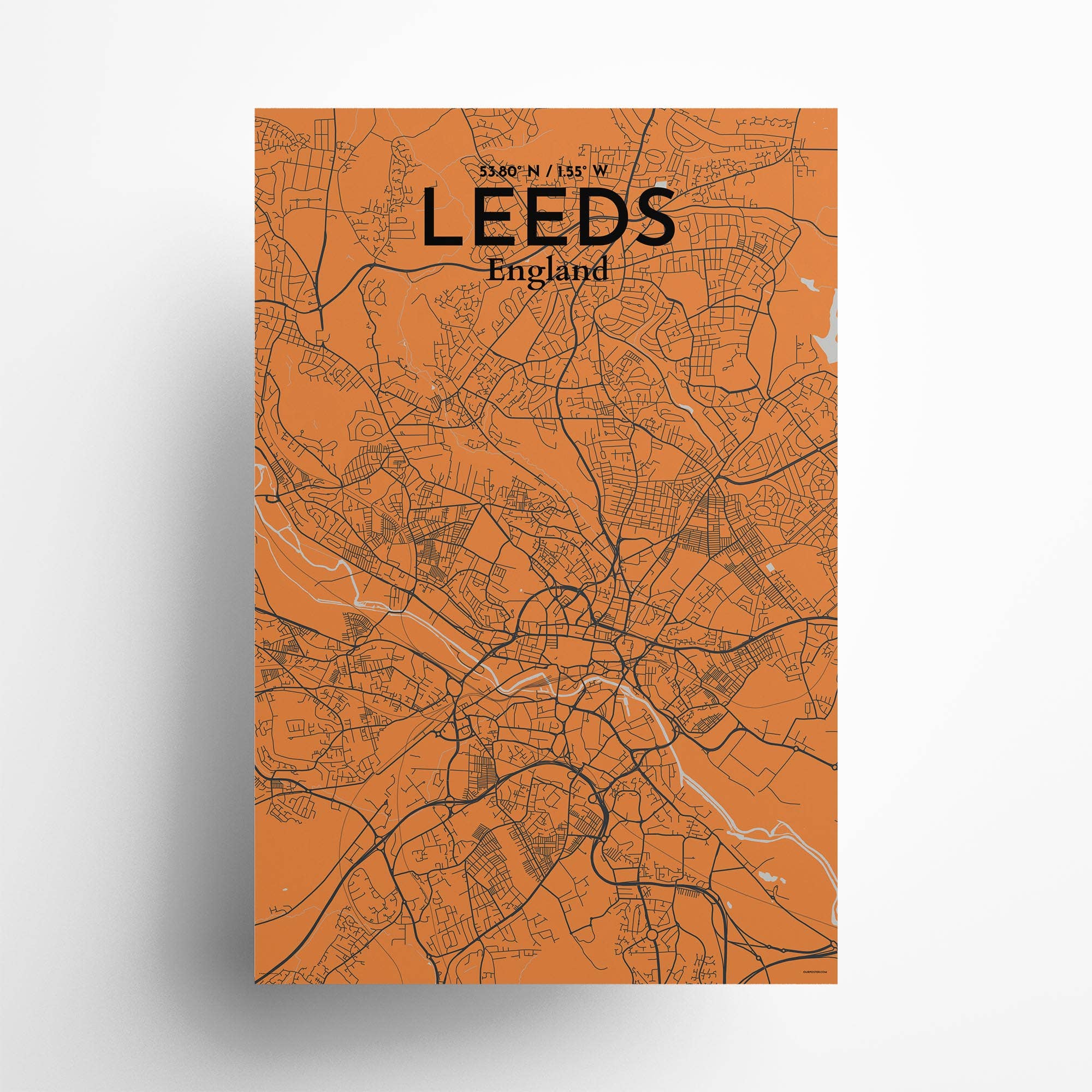 OurPoster.com – wholesale Poster – Leeds karta affisch40
