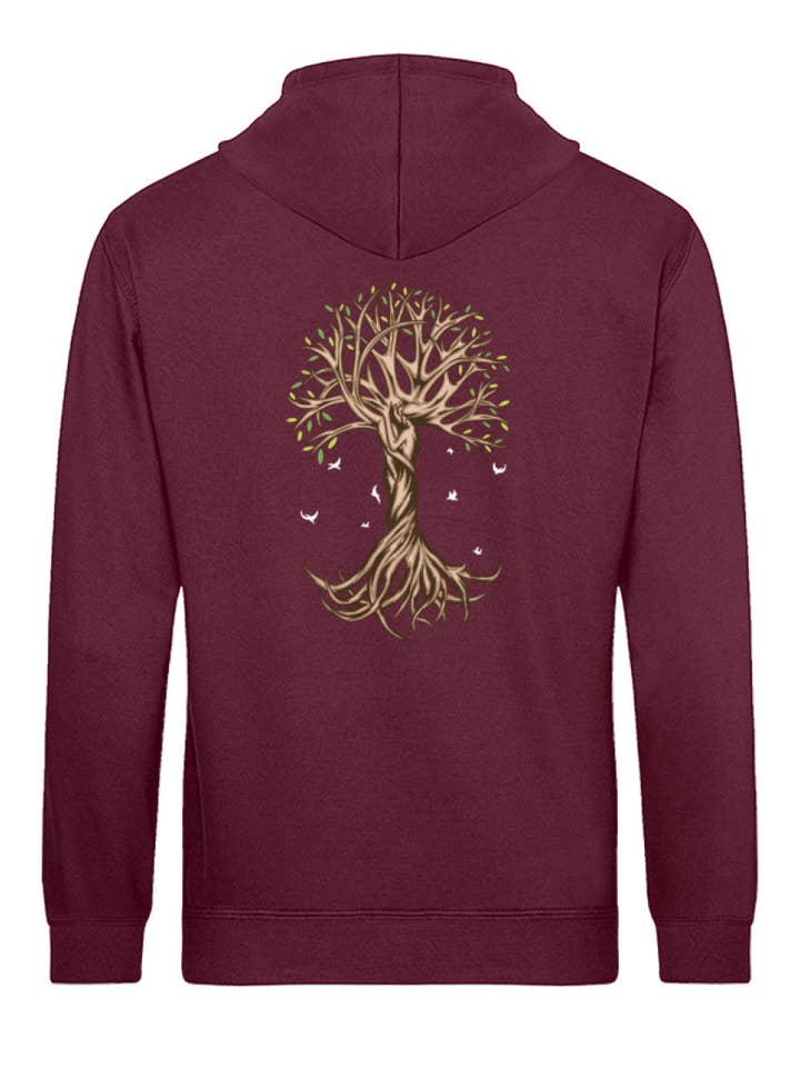 Boompaar voor- en achterprint - unisex basic biologische hoodie voor wholesale door Uwaldu