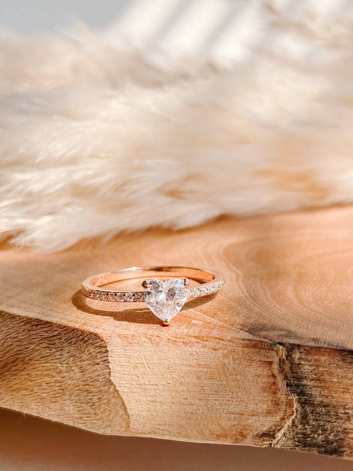 Bague Ice Heart pour la vente par Sweet Three Designs