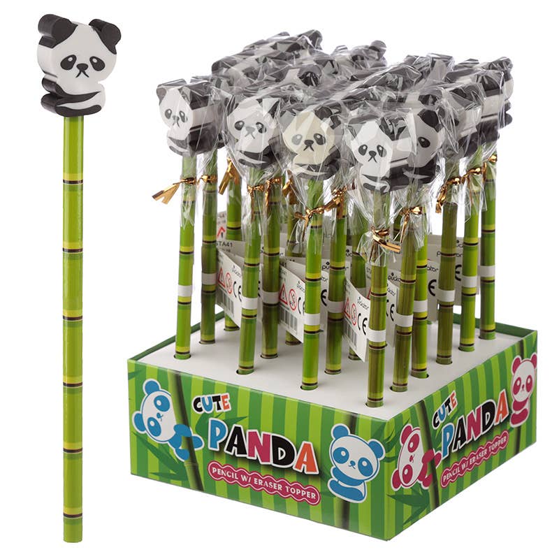 Puckator Ltd – wholesale Pencil – Cute Panda Pencil with Eraser Topper0