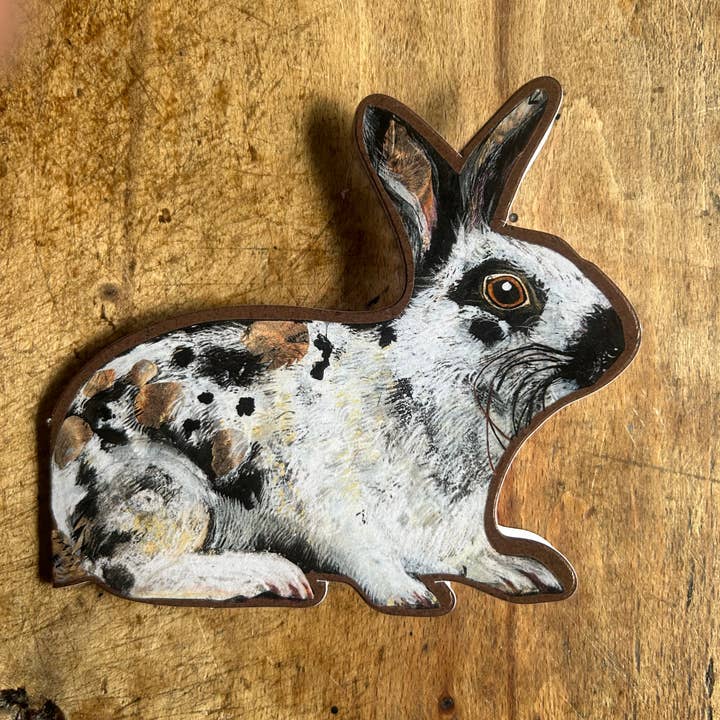 Nibbles die cut blank greeting card for wholesale by Clare O’Neill Artworks