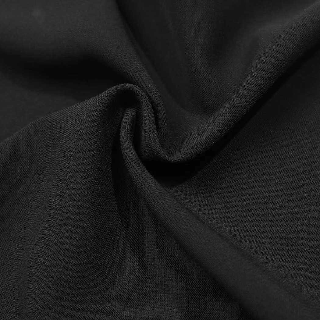 Noir Combinaison Grace noire transparente à col en V et manches longues et jambes larges en vente sur Faire6