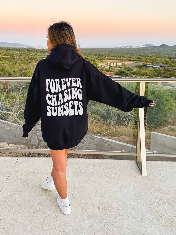 Forever Chasing Sunsets Hoodie for wholesale by The Vaulty