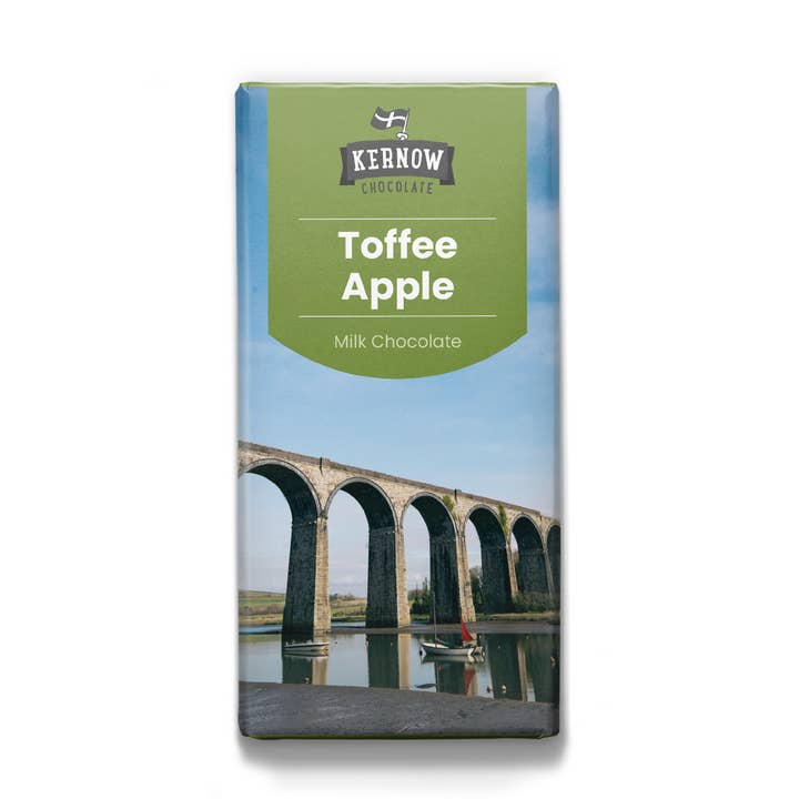 Kernow Chocolate - Wholesale Chocolate bar - Kernow Chocolate 100g Toffee Apple Milk Chocolate Bar 0