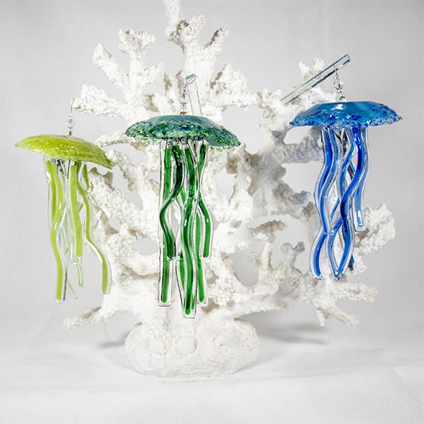 1 Dozen Baby Jellyfish Ornament Assortment for wholesale by Living in Glass Houses