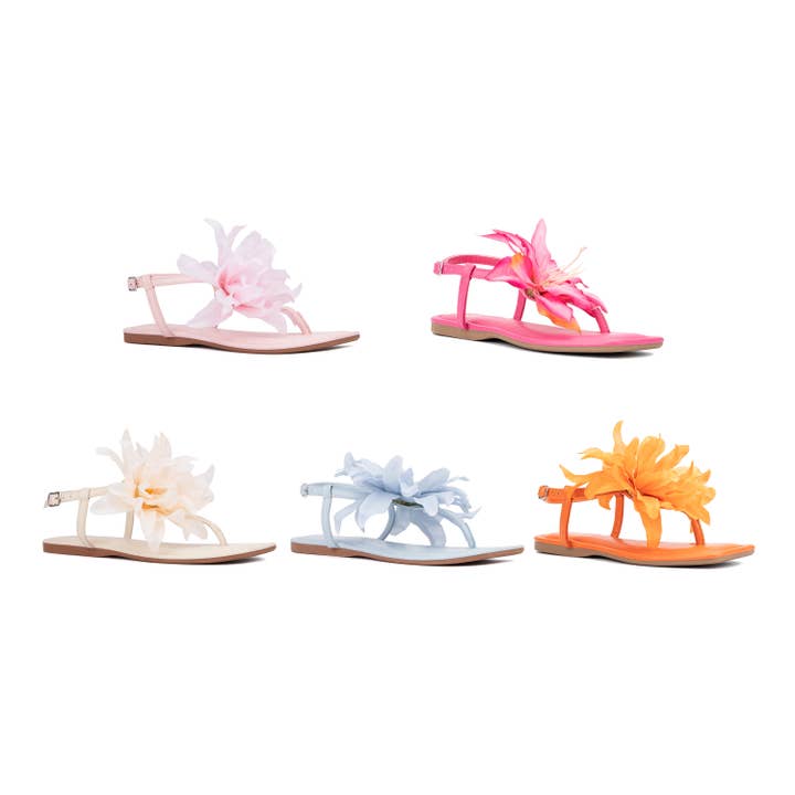 New York & Company Big Flower Women's T-Strap Sandal for wholesale by S3 Holding