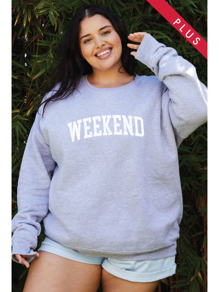 OAT COLLECTIVE - Wholesale Graphic Sweatshirt - Women's - WEEKEND Plus Graphic Sweatshirt1
