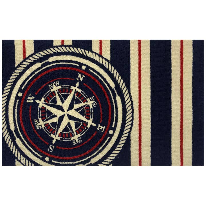 Decorium Living - Wholesale Deurmat - Nautical Compass vloerkleed/deurmat/kussen