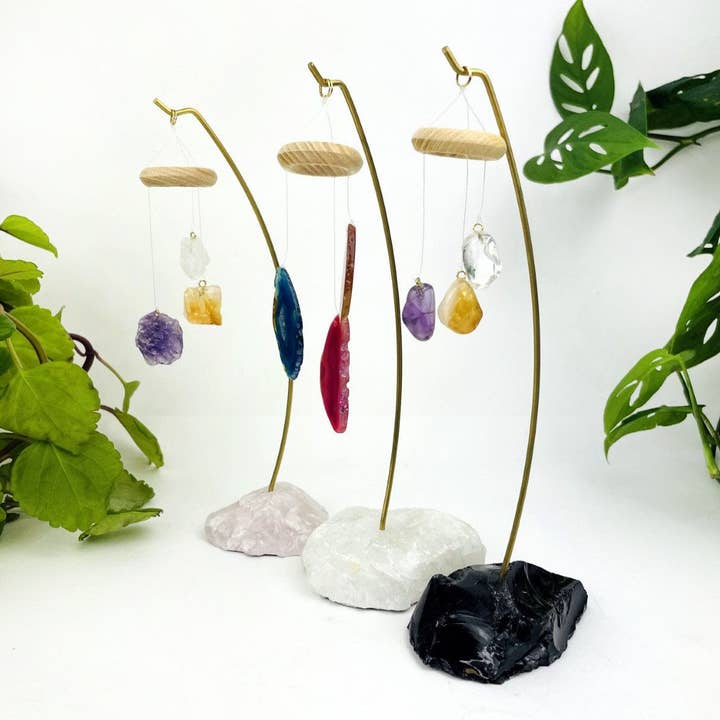 Rock Paradise – wholesale Wind chime – Crystal Eye Catcher Desktop Gemstone Wind Chimes2