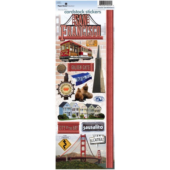Paper House Productions - Wholesale Sticker - San Francisco 2 Cardstock Sticker