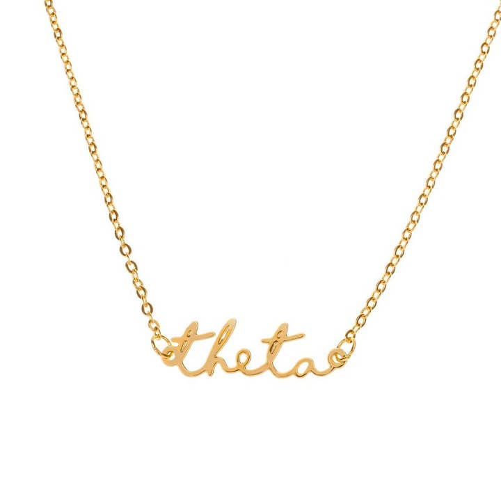 Shawn Paul - Wholesale Pendant/Charm Necklace - Kappa Alpha Theta Sorority Script Necklace0