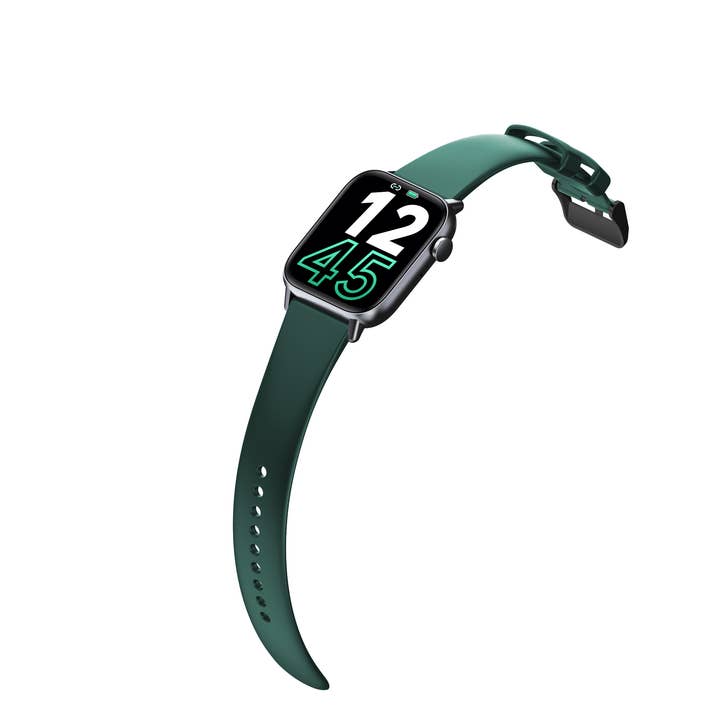 Strand - Wholesale Wrist Watch - Men's - Smart Rectangle Green silicon watch works w/Android & Apple