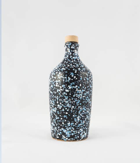 Azure Bocal artisanal en céramique bleue avec huile d'olive extra vierge bio 500 ml en vente sur Faire