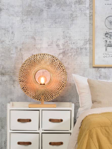 Tafellamp Kalimantan Bamboe Verticale Dia.44cm voor wholesale door Good&Mojo