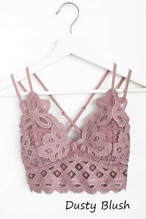 Vanilla Monkey – wholesale Bralette - Dam – Plus size spets-bralette med vågformad kant och justerbara axelband10