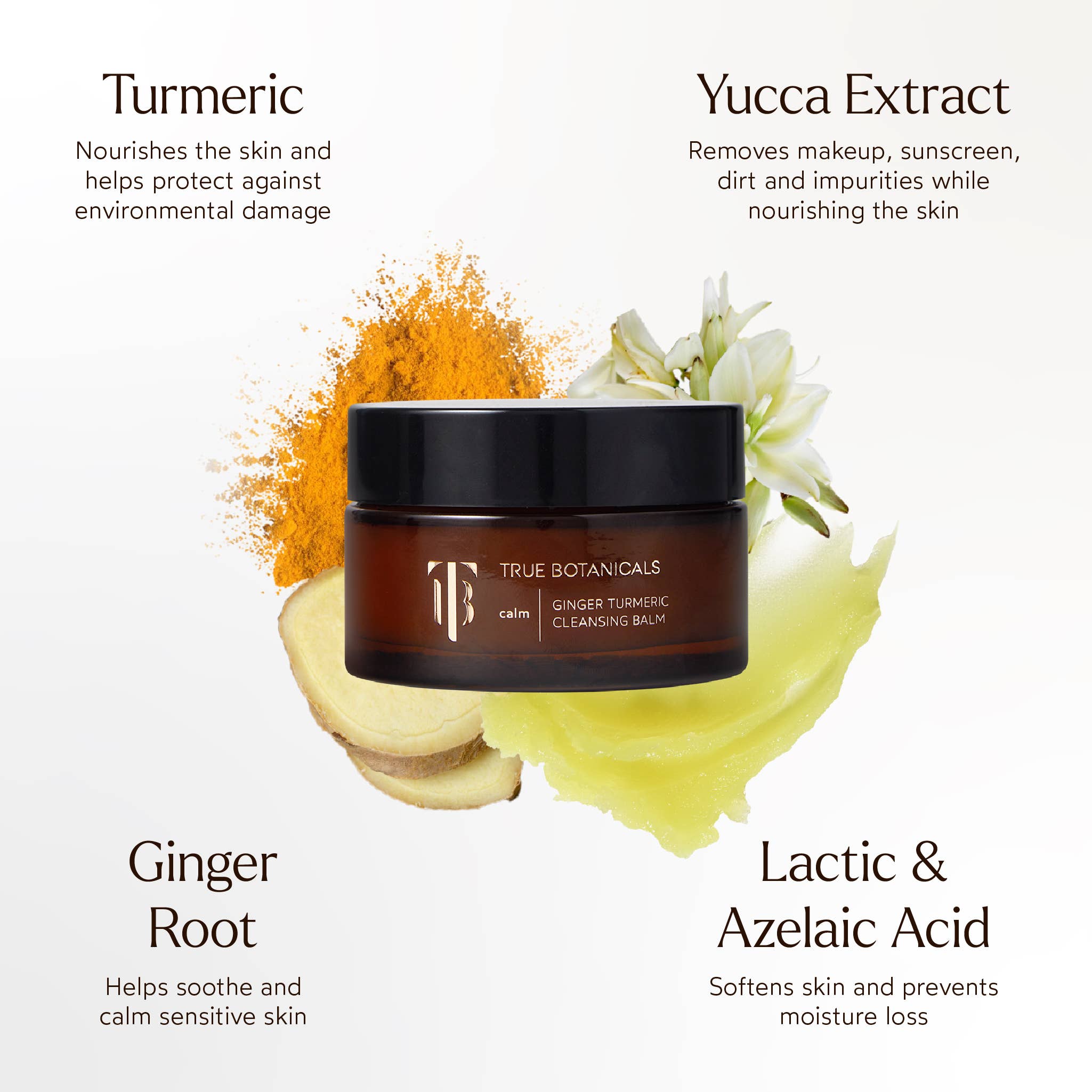 True Botanicals - Wholesale Facial Cleanser - Ginger Turmeric Makeup Removing Cleansing Balm1