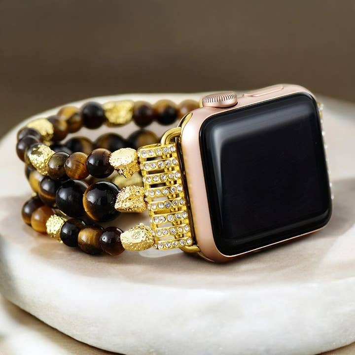 Cape Diablo – wholesale Klockarmband/-rem - Dam – Tiger Eye Gleam stretchigt Apple Watch-armband