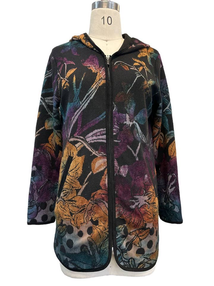 Women's Jungle Artwork Burnout Jacket for wholesale by Kamana