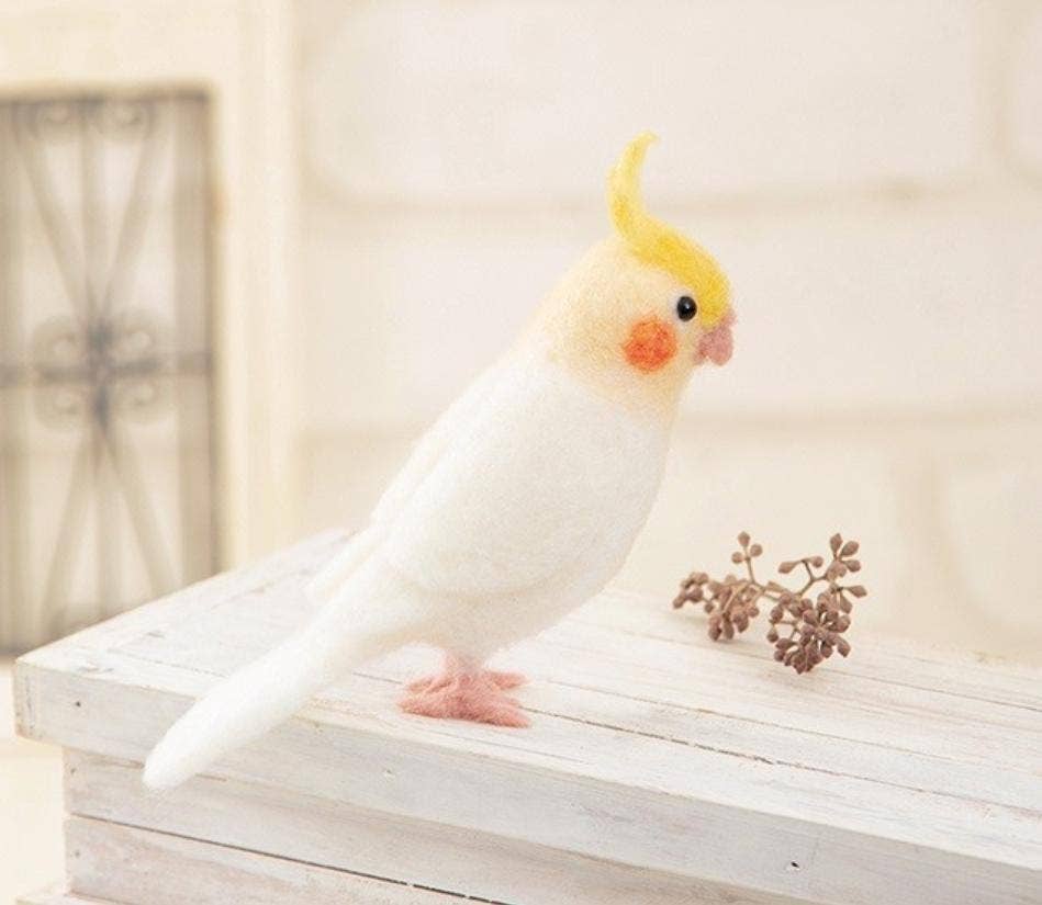 「FUNJI」In Japan - Wholesale DIY Craft Kit - Japanese Needle Felting Kit: Budgie & Cockatiel DIY Craft
