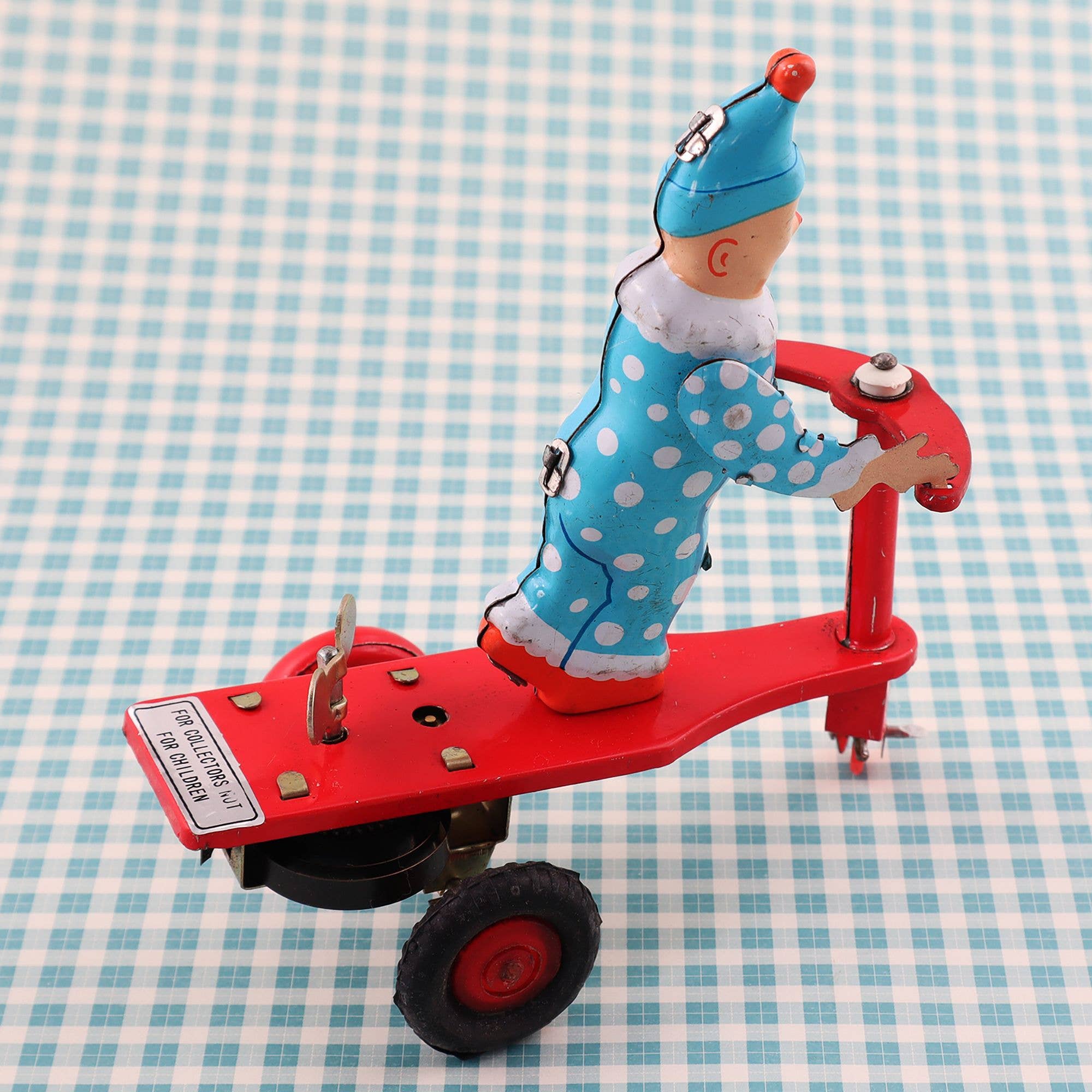 Tribal Trade GmbH - Vente Figurine décorative - Clown en jouet en tôle sur scooter trottinette en tôle6