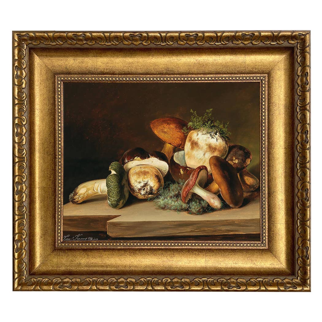 Madison Bay Co. - Historical Home Decor Reproductions - Vente Décoration murale – enfant et bébé - Peinture encadrée aux champignons Penny Buns sur toile2