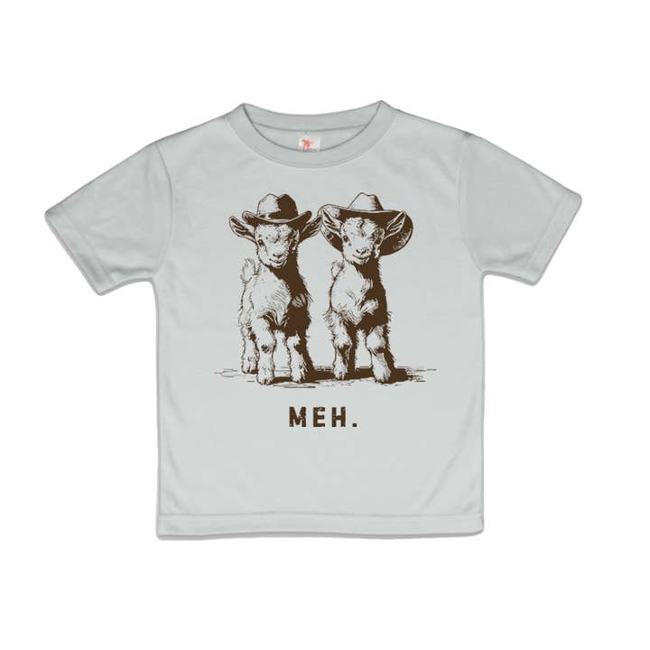AvaryMaeInspirations - Wholesale Screen Printed T-Shirt - Kids - "Meh" Goat Kids Tee Shirt, Loves Goats Tee1