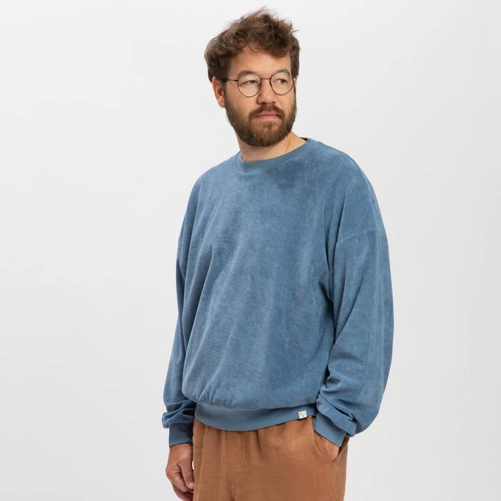 Terry Sweatshirt azul crepúsculo por atacado de Matona