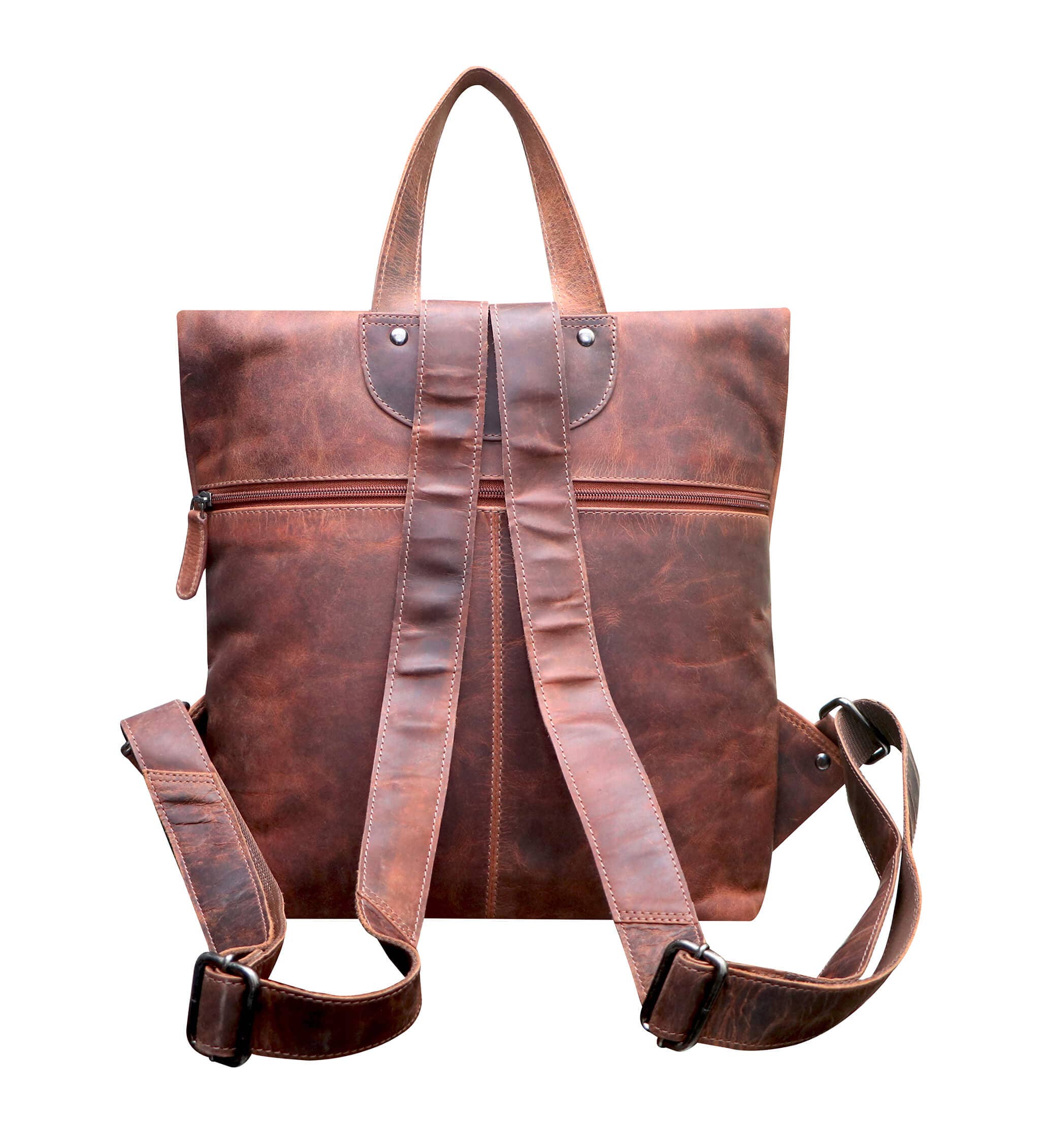Greenwood - Wholesale Backpack - Women's - Sandy Small Rucksack with Rolltop Leather Rucksack Modern Women1