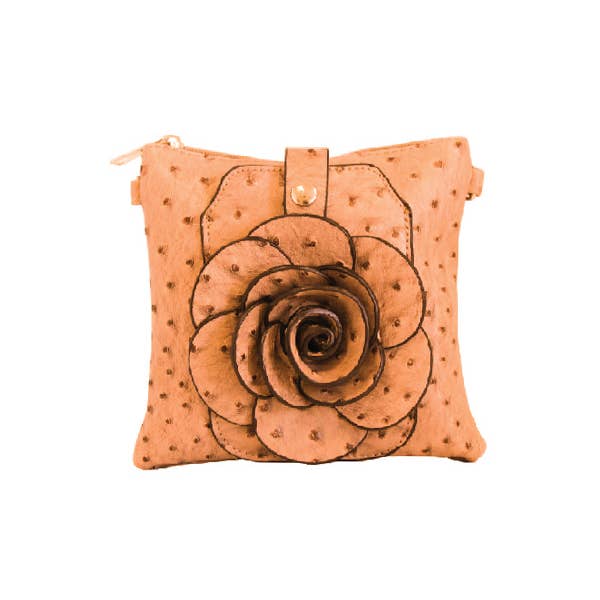 22 Tote - Vendita all'ingrosso Borsa a tracolla - Donna - Borsetta a tracolla per cellulare con fiore di struzzo7