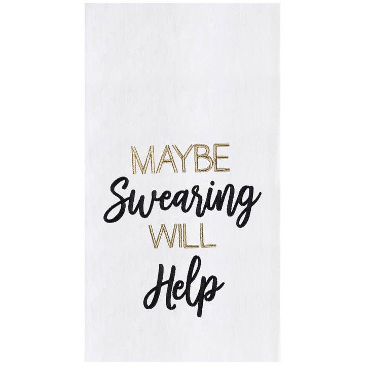 C&F Home - Wholesale Tea Towel - Swearing Will Help Kitchen Towel
