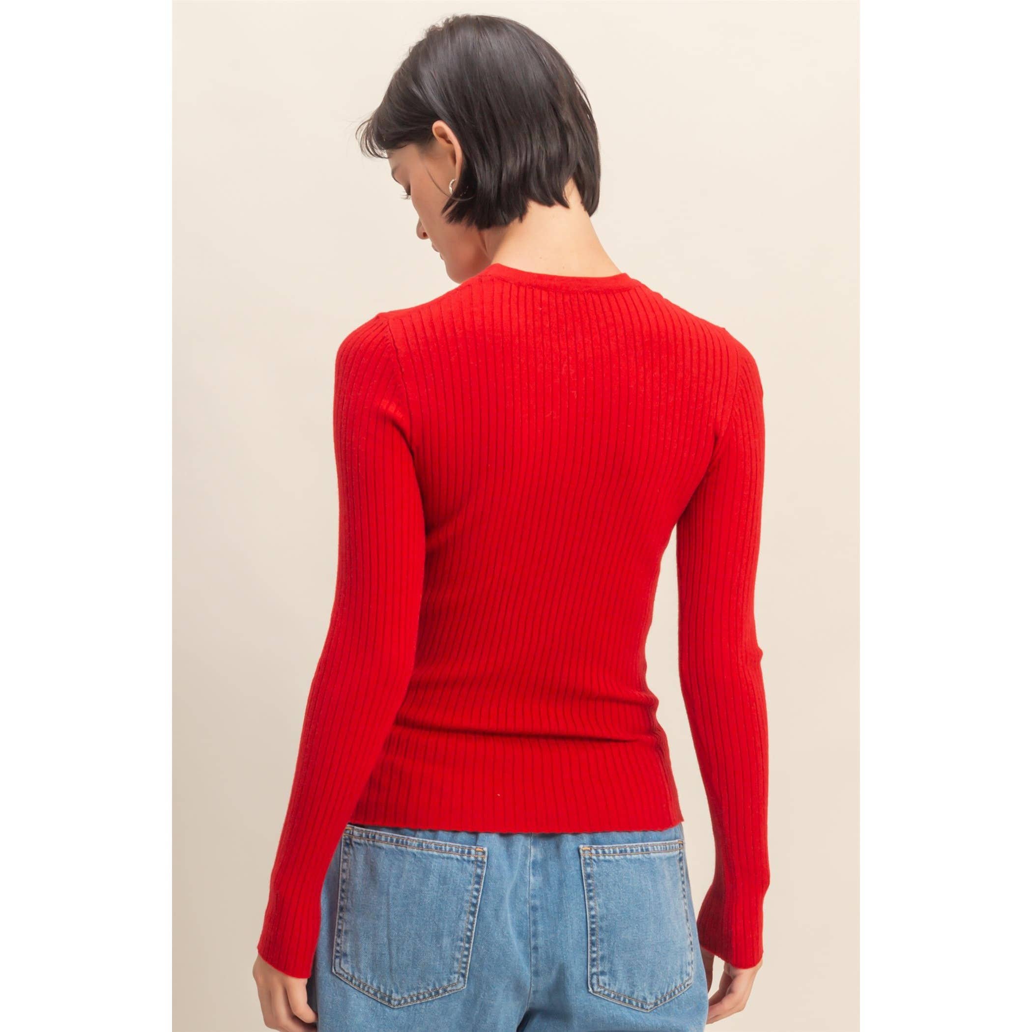 HYFVE - Wholesale Knit Top - Women's - Ribbed Long Sleeve Knit Top22